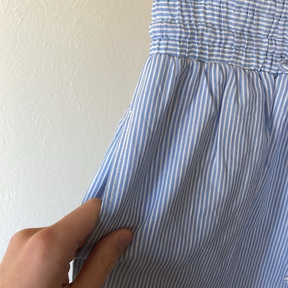 ASOS beautiful 100% cotton drawstring button down striped skirt - Picture 9 of 9